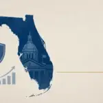 Florida state outline with shield and capitol icons representing 2026 insurance and bond rule updates